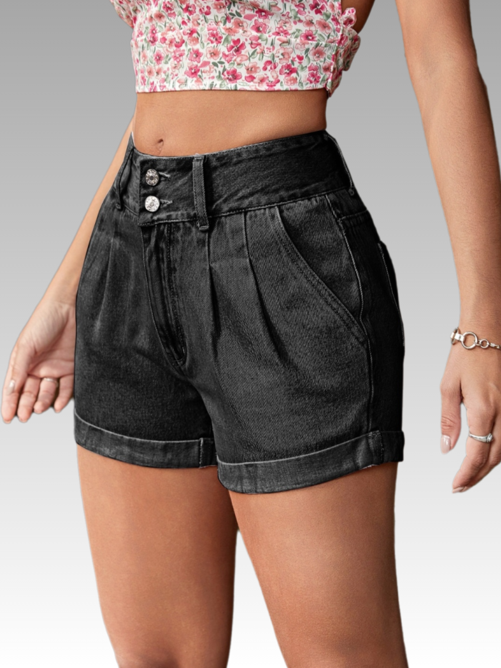 Solvivra High & Defined Denim Shorts