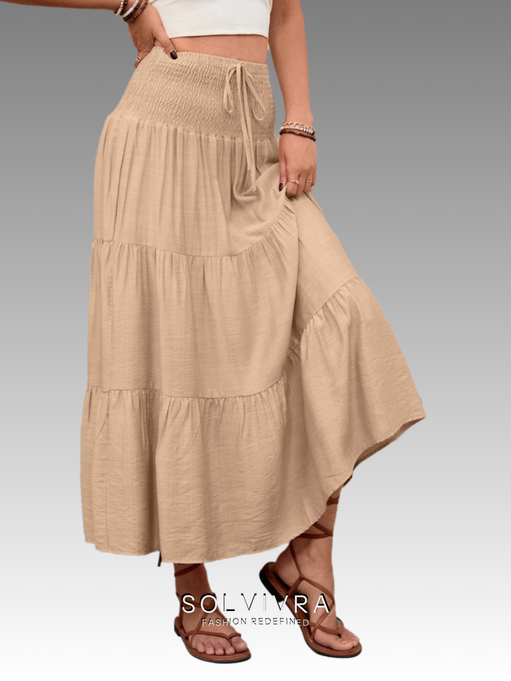 Solvivra Sandswept Tiered Skirt
