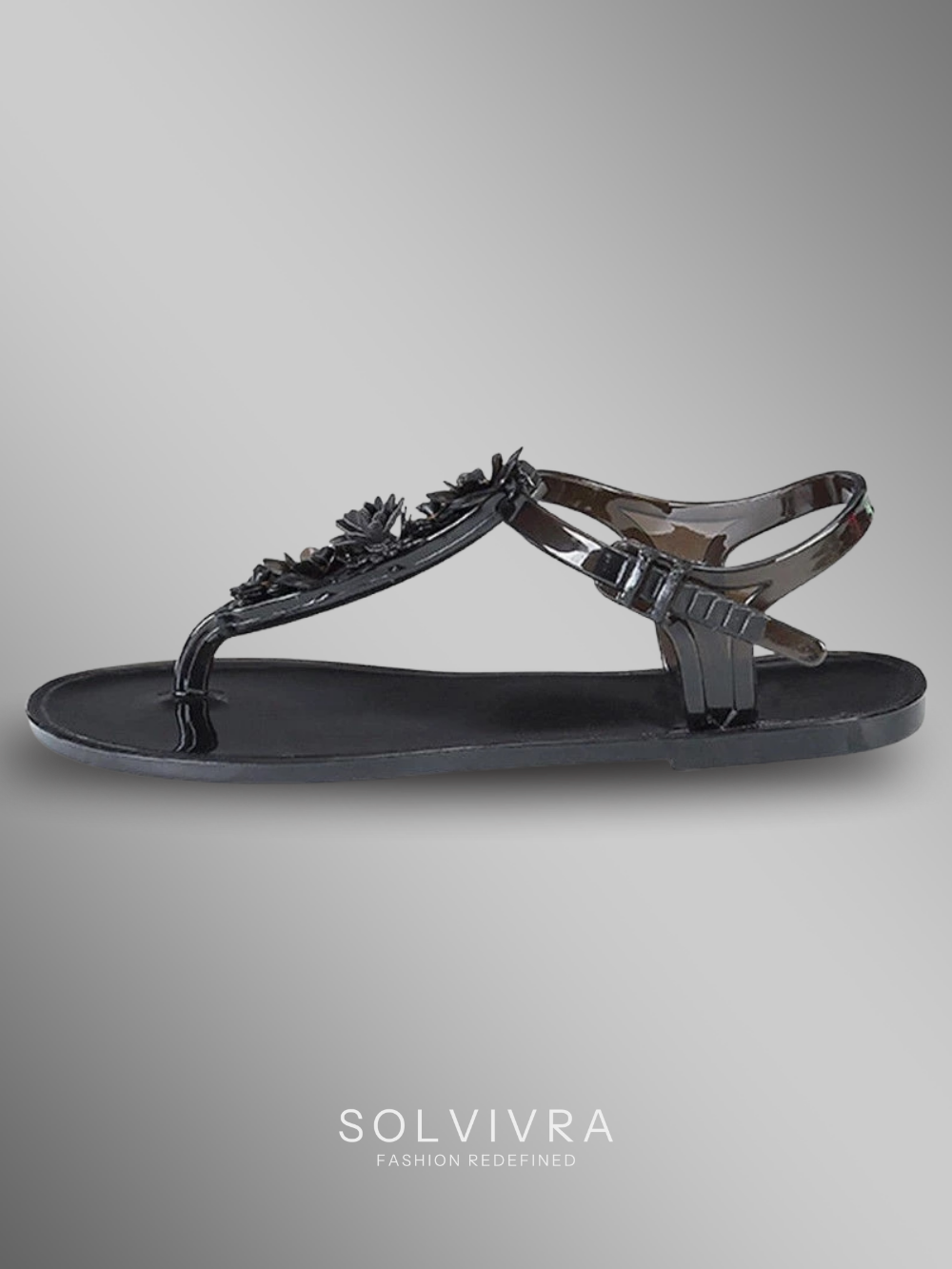 Solvivra Jelly Petal T-Strap Flats