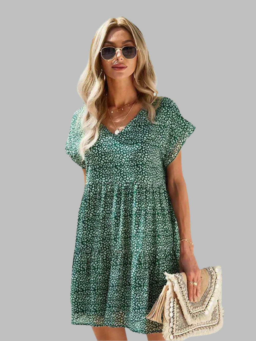 Solvivra Breezy Ruffle Chiffon Dress