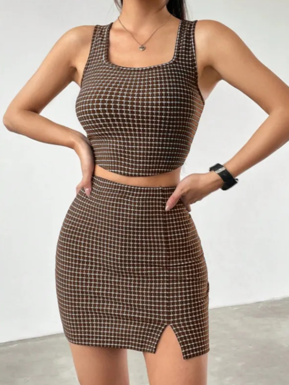 Solvivra Plaid Chic Ensemble