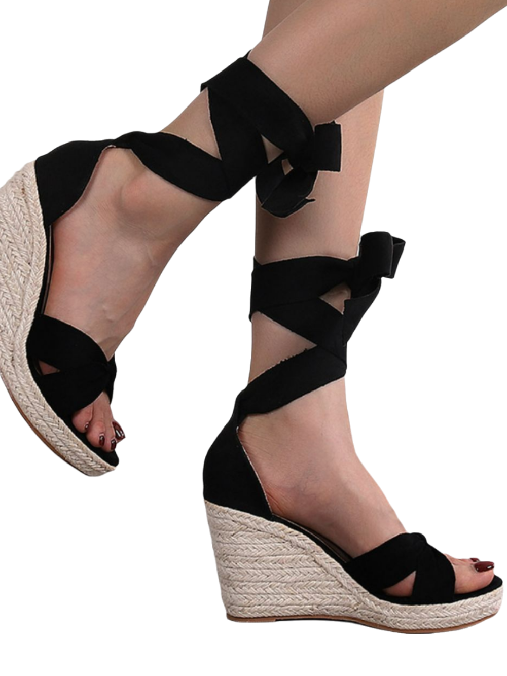 Solvivra Venus Wrapped Wedge Sandals