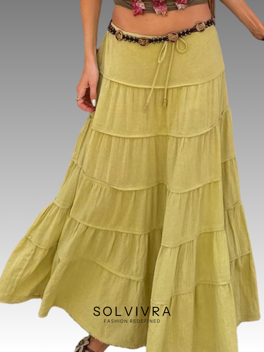 Solvivra Drawn to Drape Maxi Skirt