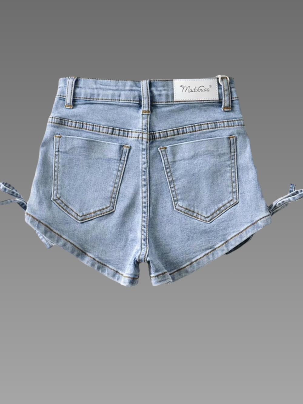 Solvivra Snatch Side Denim Shorts