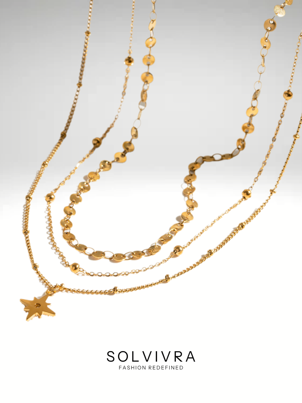 Solvivra Twinkle Trails Layered Necklace