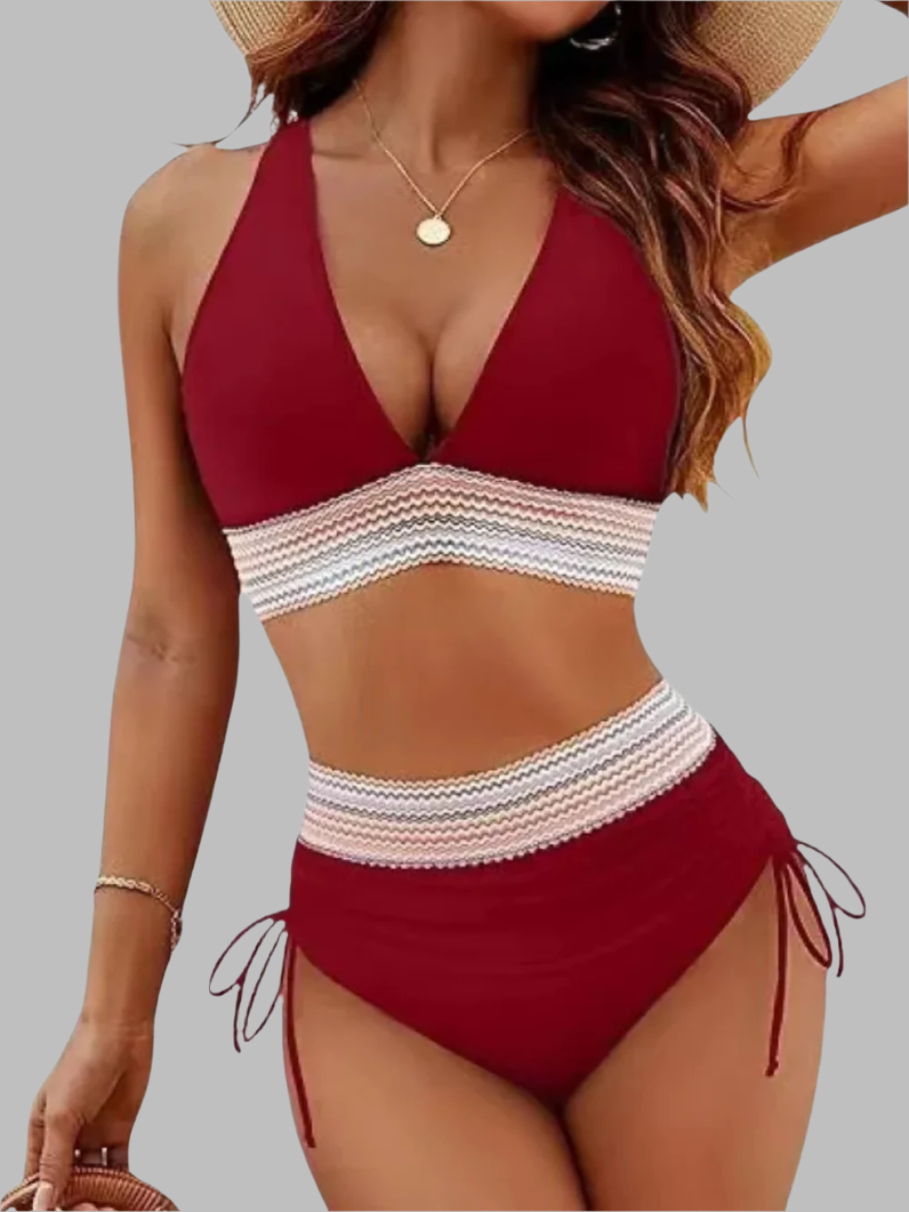 Solvivra High Waist Patchwork 2-pc Bikini