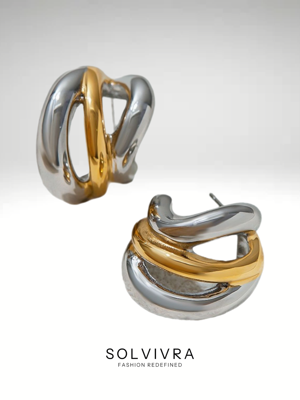 Solvivra Bold Blend Hoop Earrings