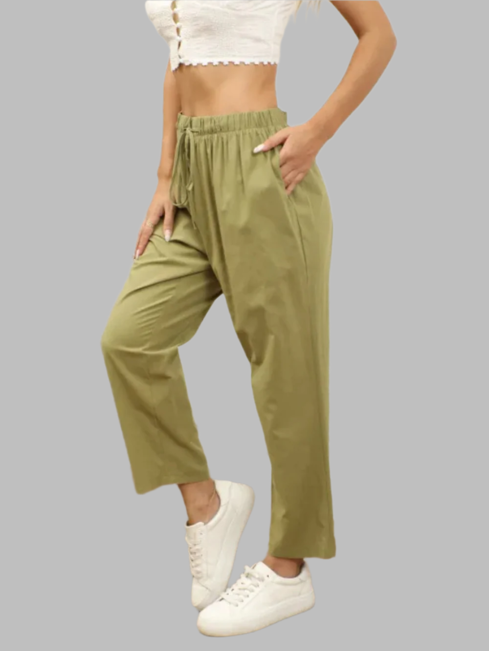 Solvivra Still Cotton Cropped Pants