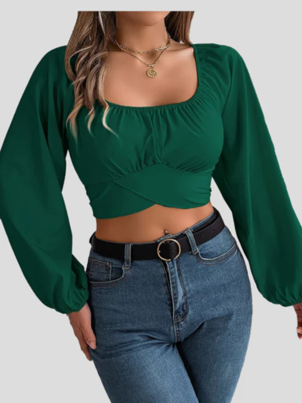 Solvivra Celestia Lantern Sleeve Midriff