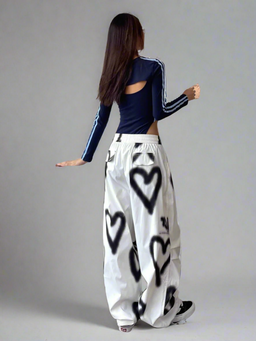 Solvivra Heartcore Graffiti Drawstring Pants