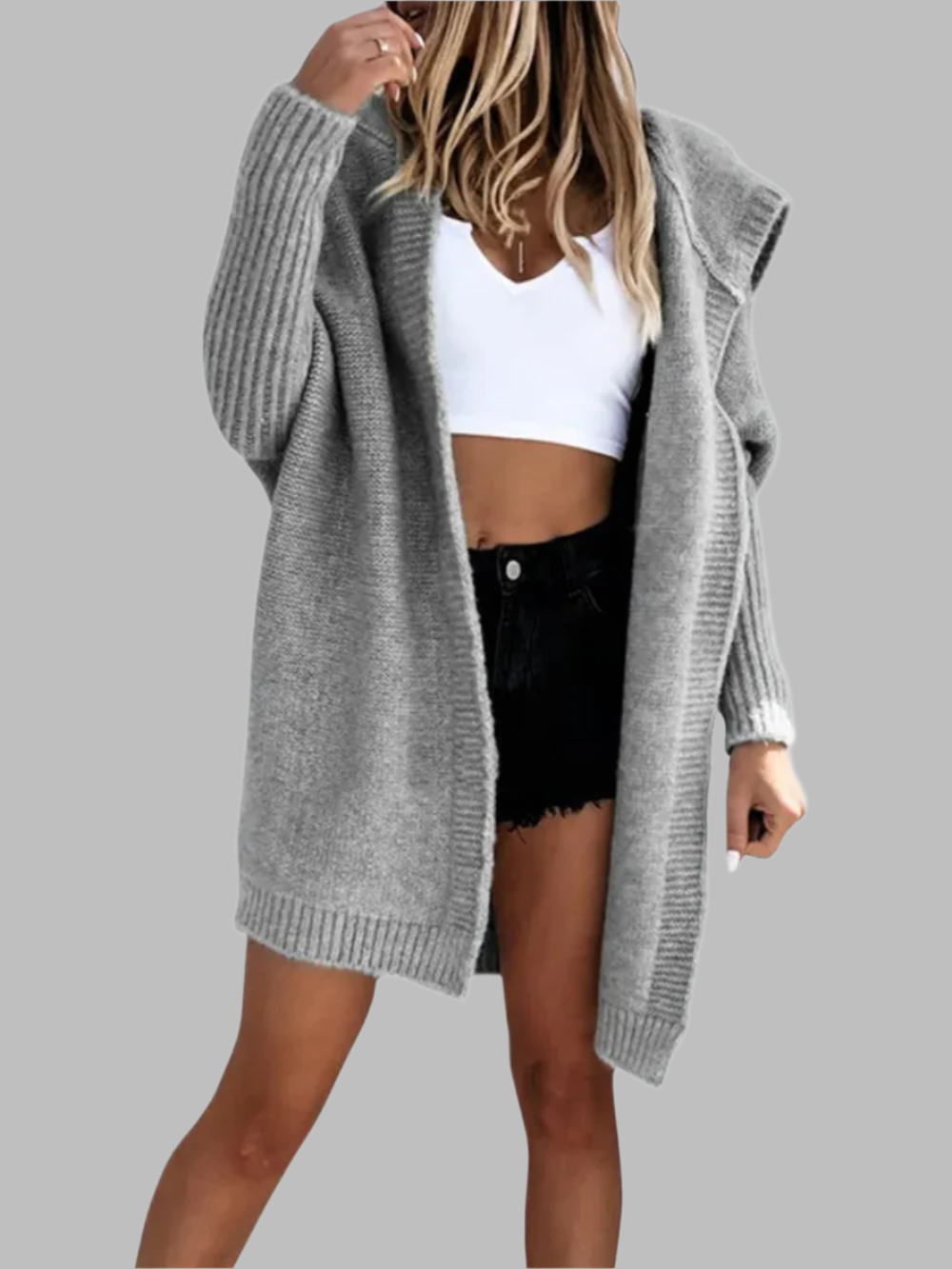 Solvivra Boldthread Hooded Cardigan