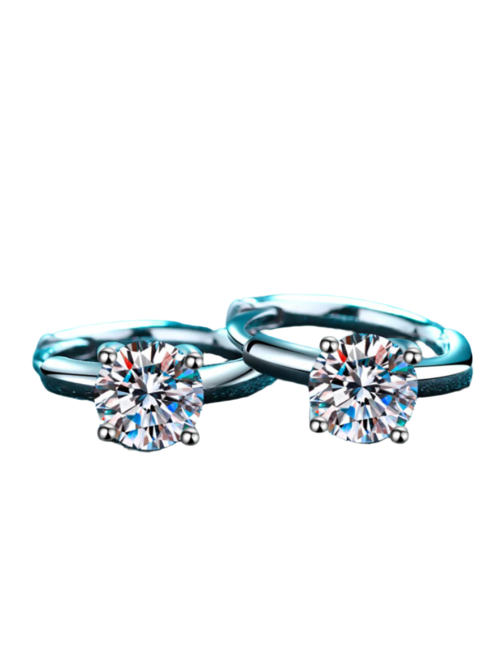 Solvivra Crystal Cuff Moissanite Earring