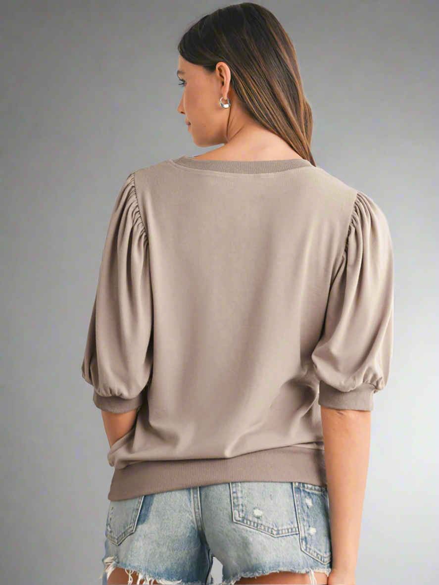 Solvivra Sleeve Statement Top