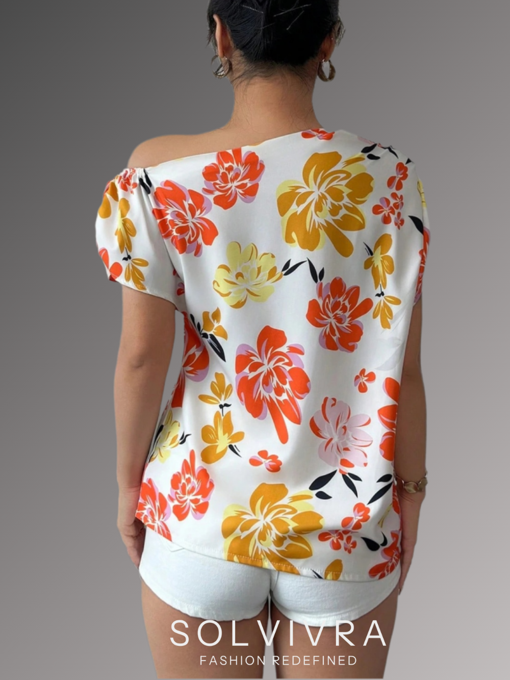 Solvivra Blossom Side One Shoulder Top