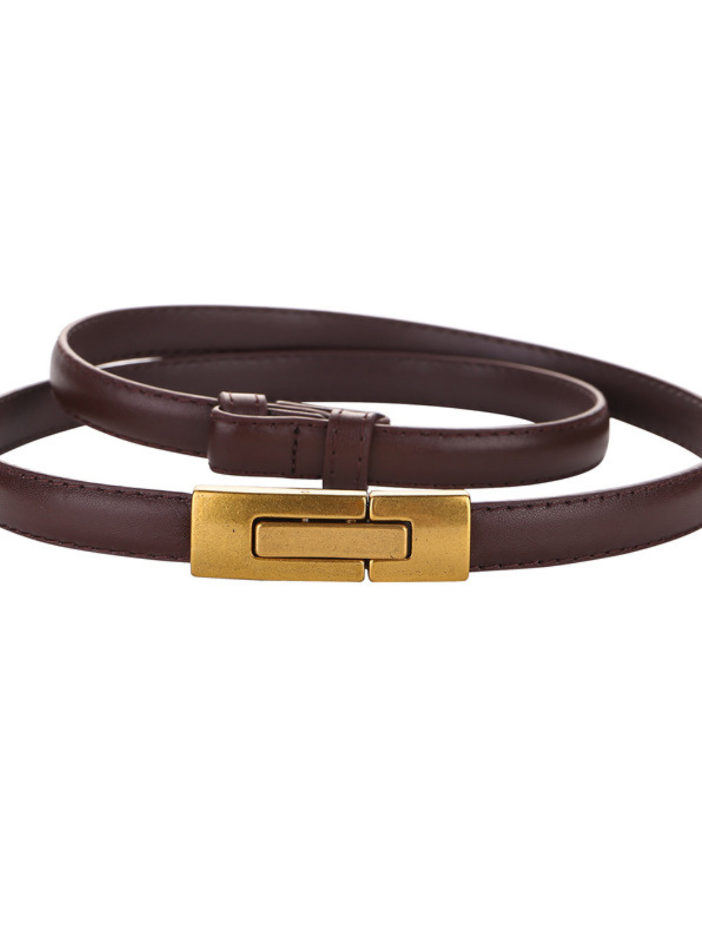 Solvivra Sleek Leather Button Belt