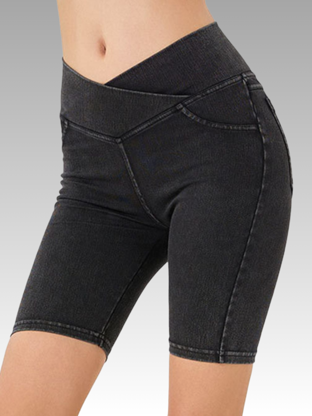 Solvivra Slay the Angle Denim Shorts