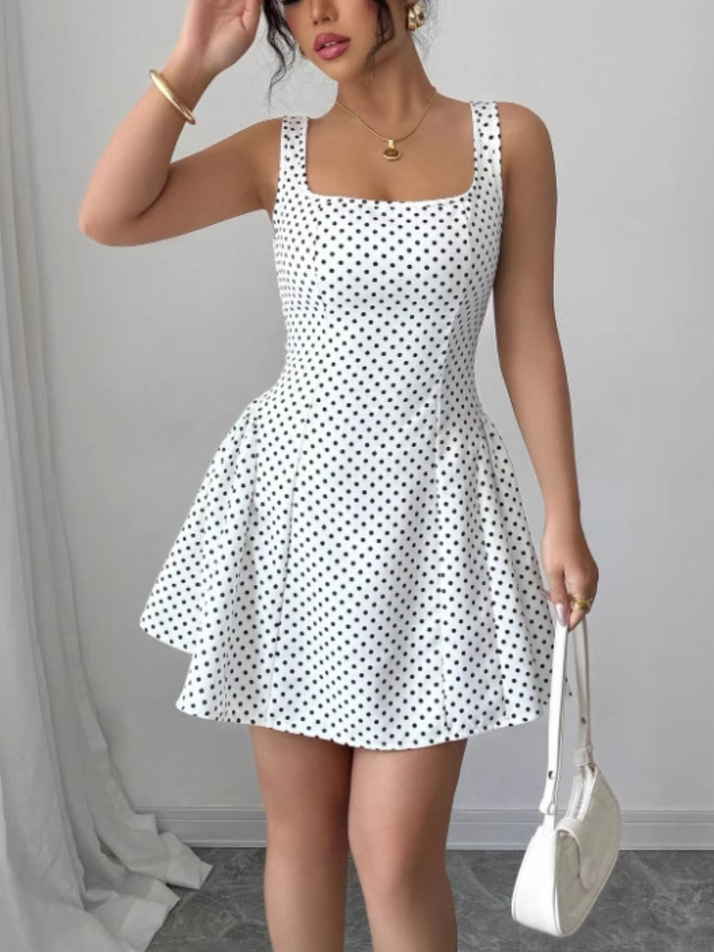 Solvivra Polka Dot Suspender Dress
