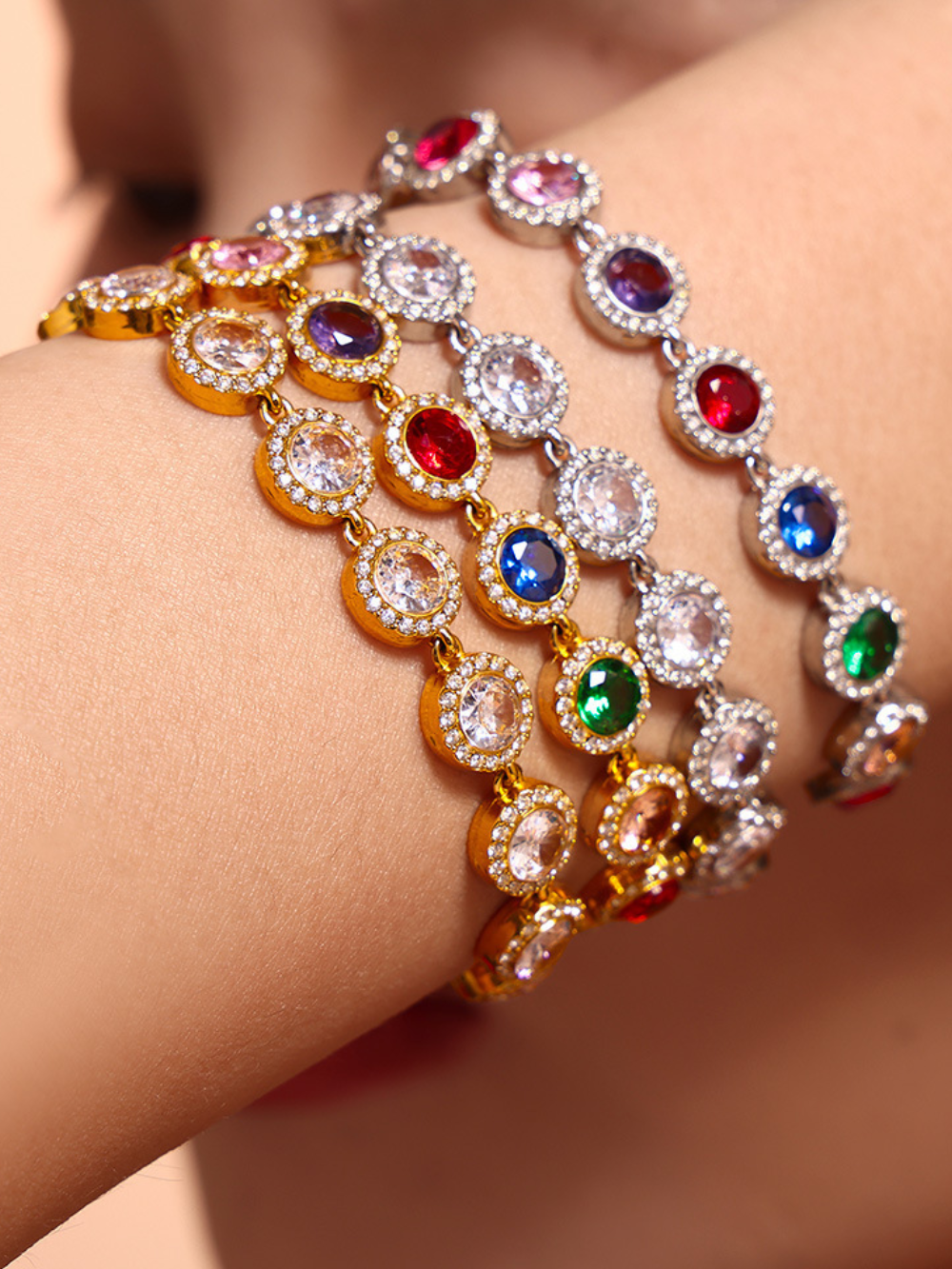 Solvivra Zircon Stitching Bracelet