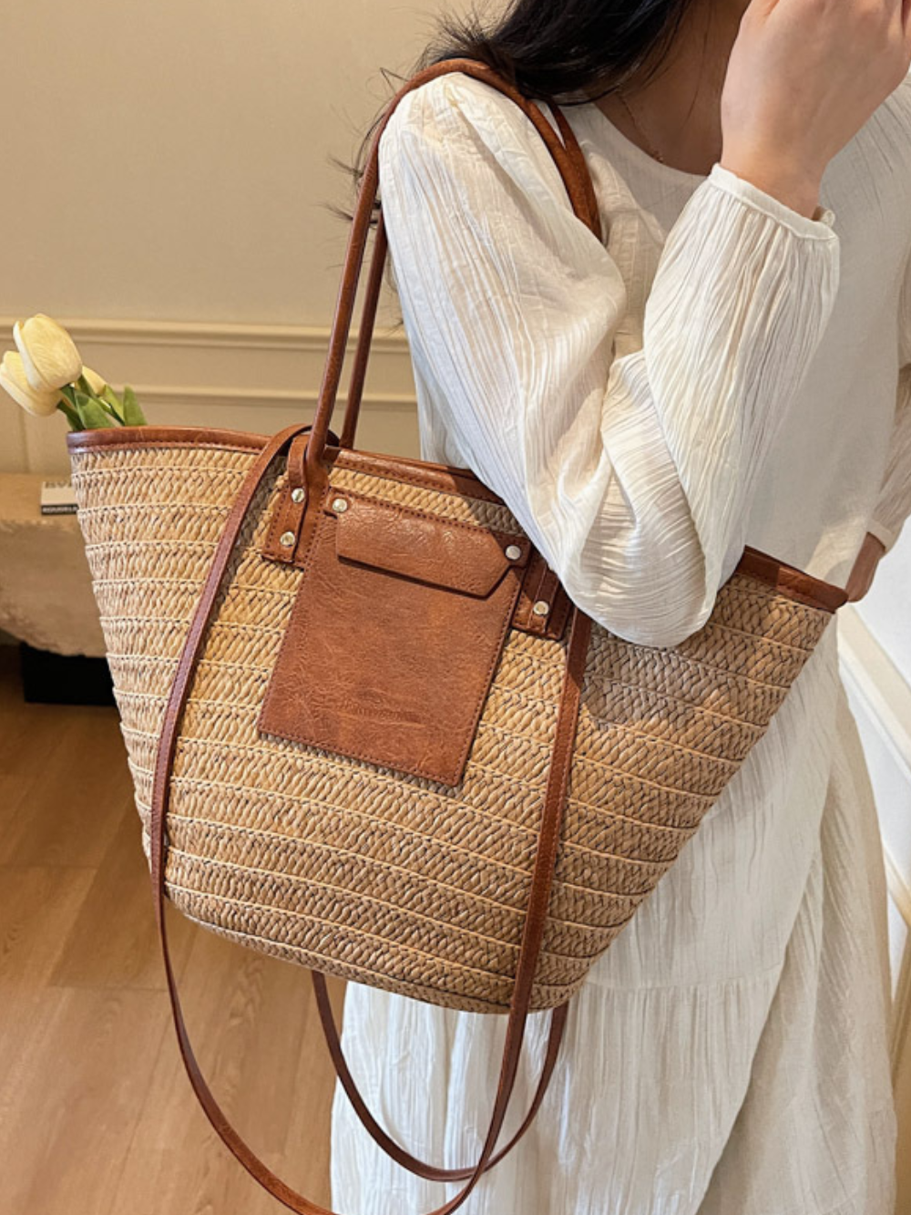 Solvivra Sun Weave Straw Handbag