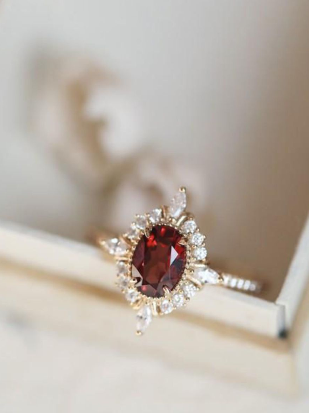 Solvivra Crimson Crown Zircon Ring
