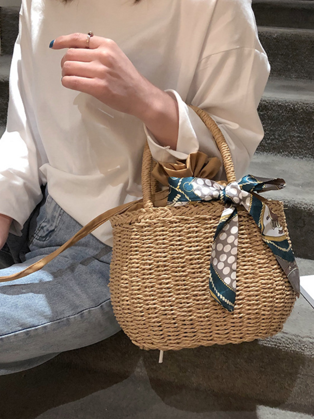 Solvivra Woven Whim Hand Bag