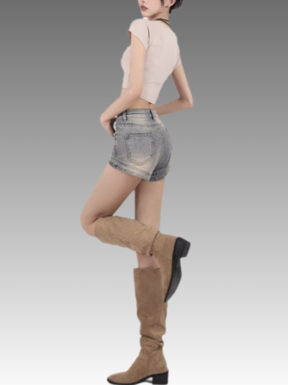 Solvivra Retro Reign Denim Shorts
