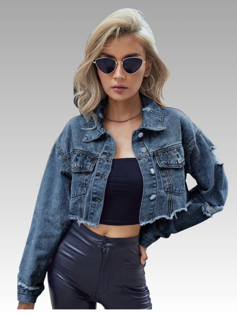 Solvivra Rough & Ready Cropped Denim Jacket