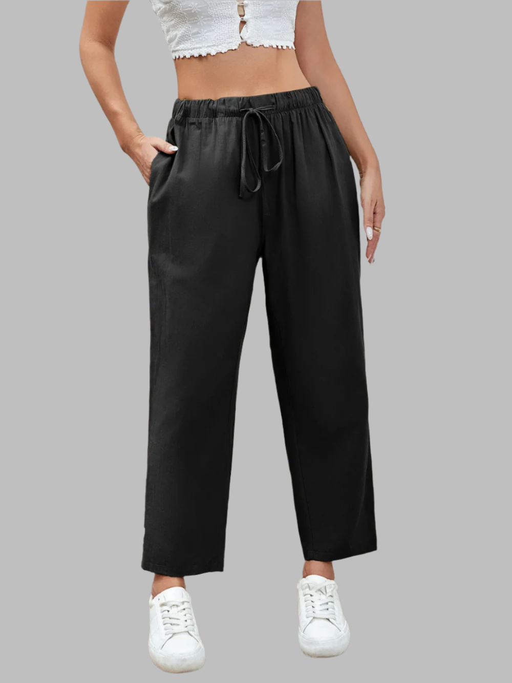 Solvivra Still Cotton Cropped Pants