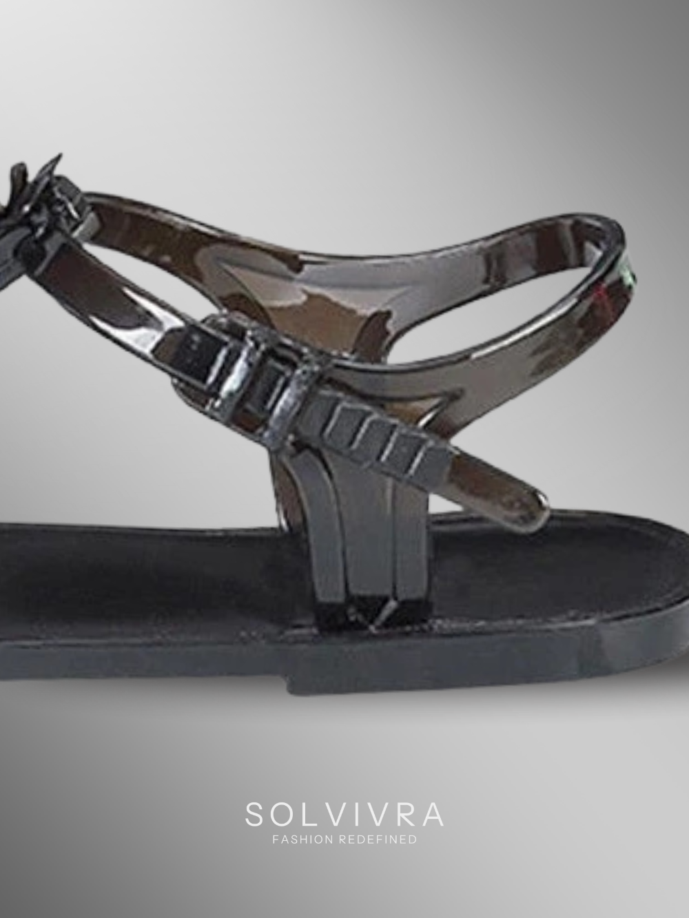 Solvivra Jelly Petal T-Strap Flats