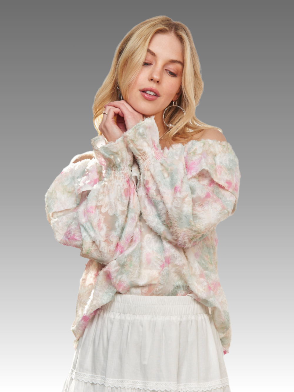 Solvivra Garden Whispers Off Shoulder Top