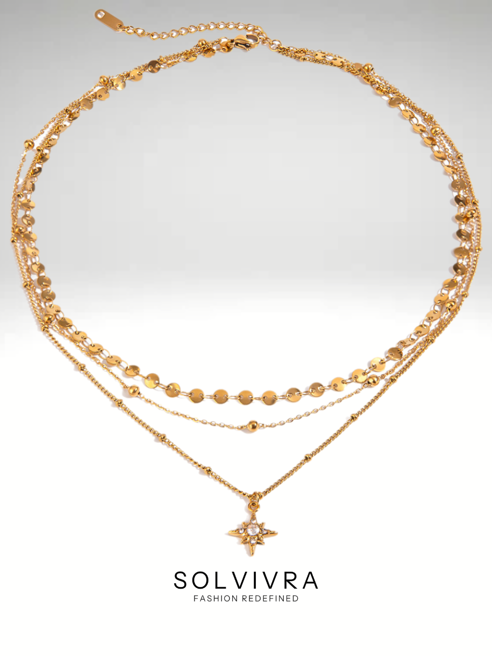 Solvivra Twinkle Trails Layered Necklace