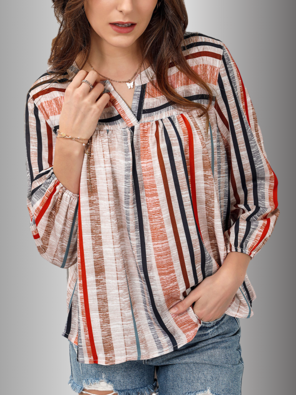 Solvivra Easy Hue Notched Neck Top