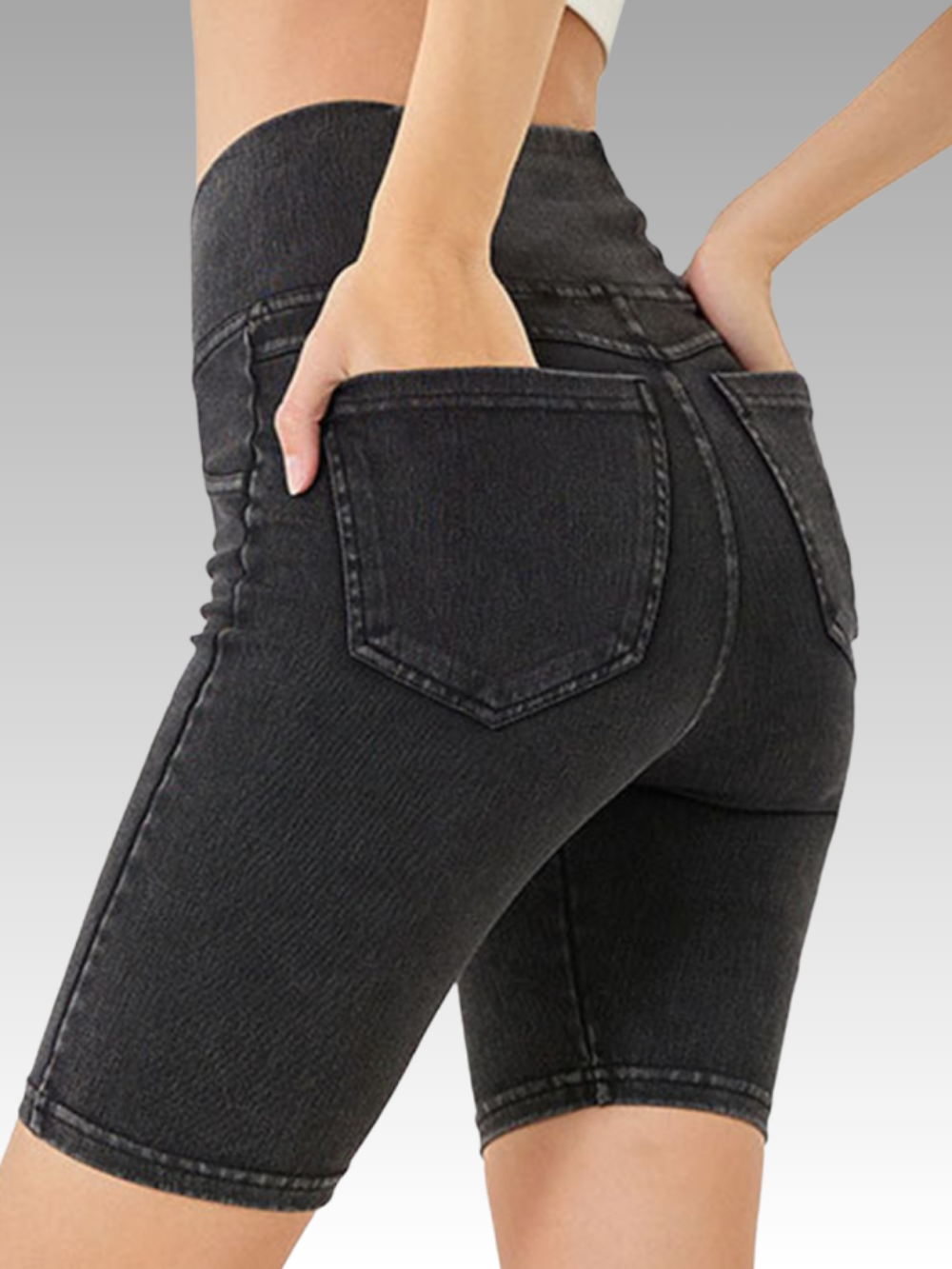 Solvivra Slay the Angle Denim Shorts