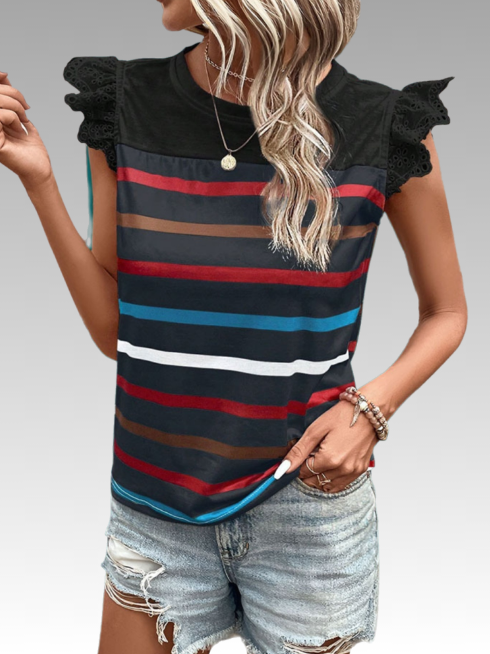Solvivra Twirl of Stripes Top