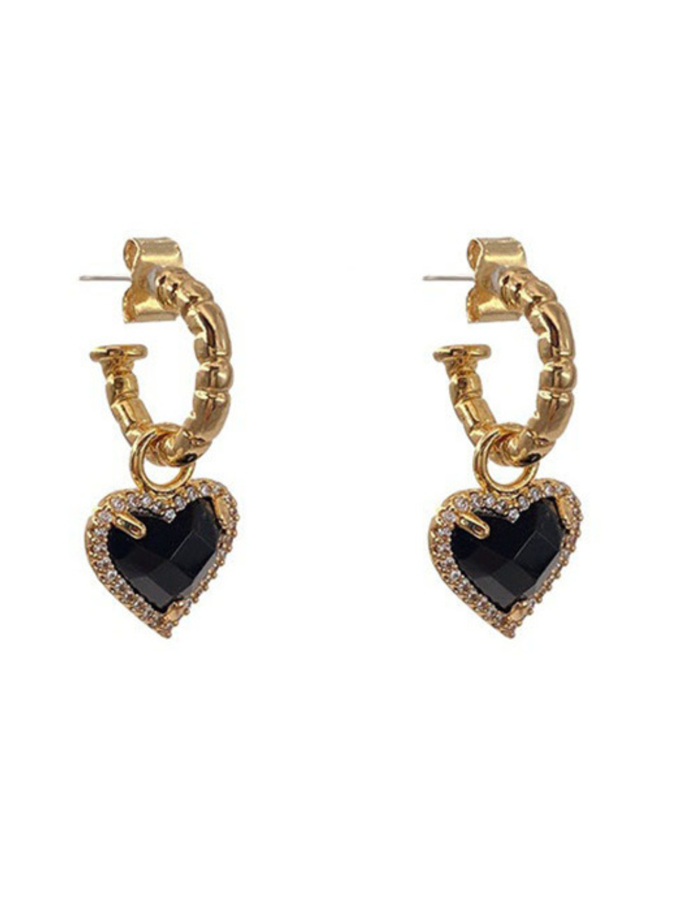 Solvivra Amoura Black Zircon Earrings