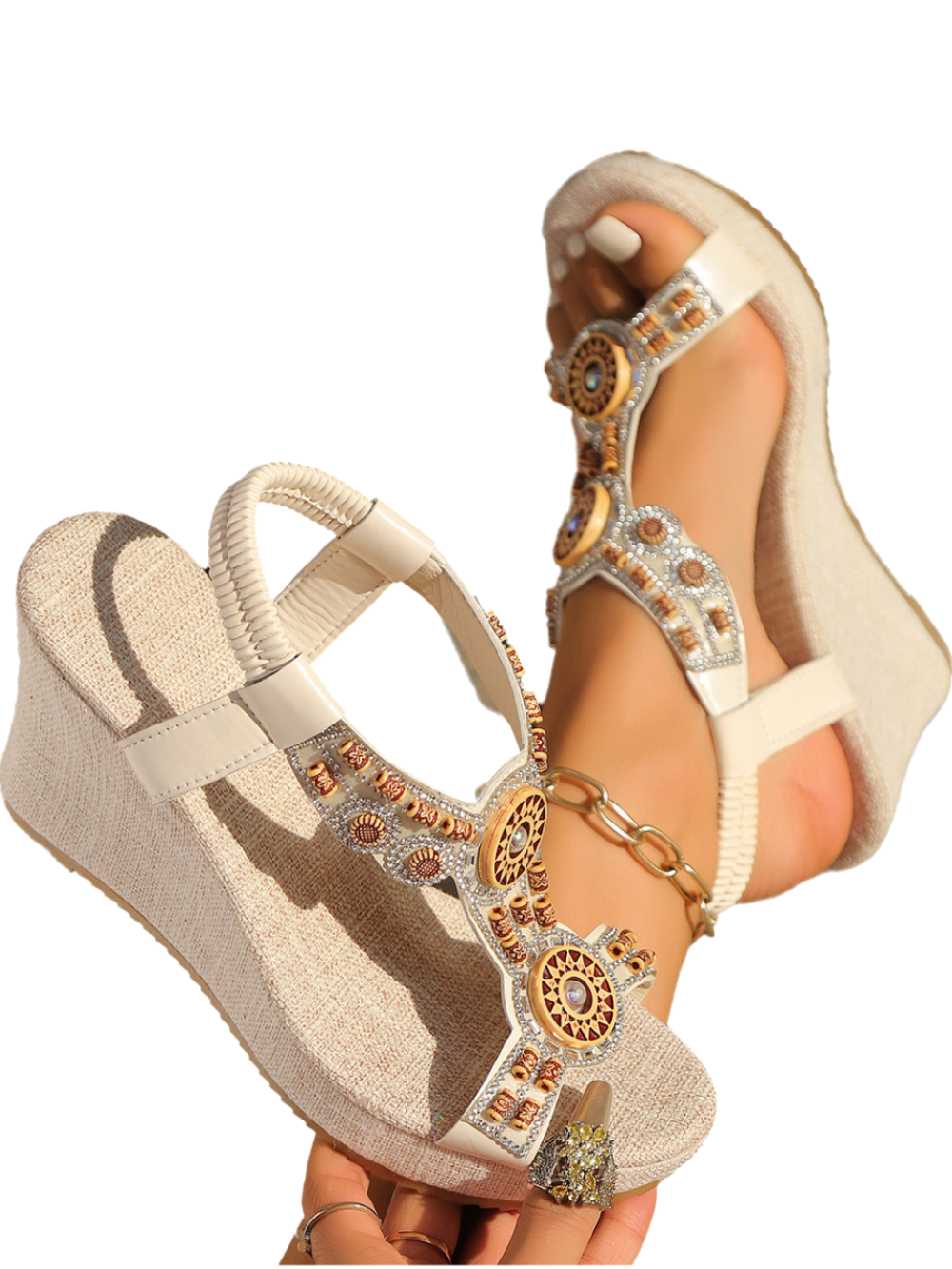 Solvivra Ivory Isles Wedge Sandals