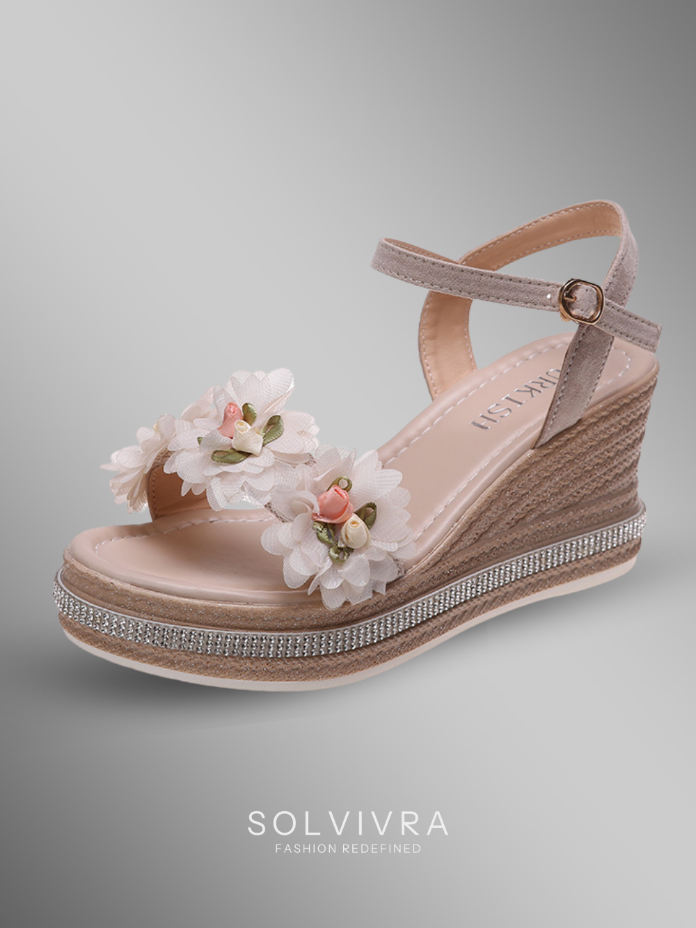 Solvivra Blossom Lift Wedge Sandals