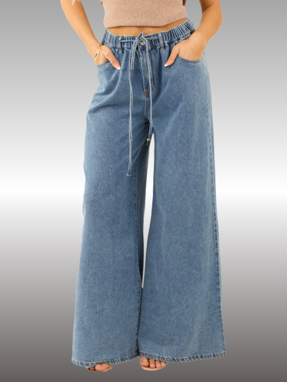 Solvivra Dusk Ease Drawstring Jeans