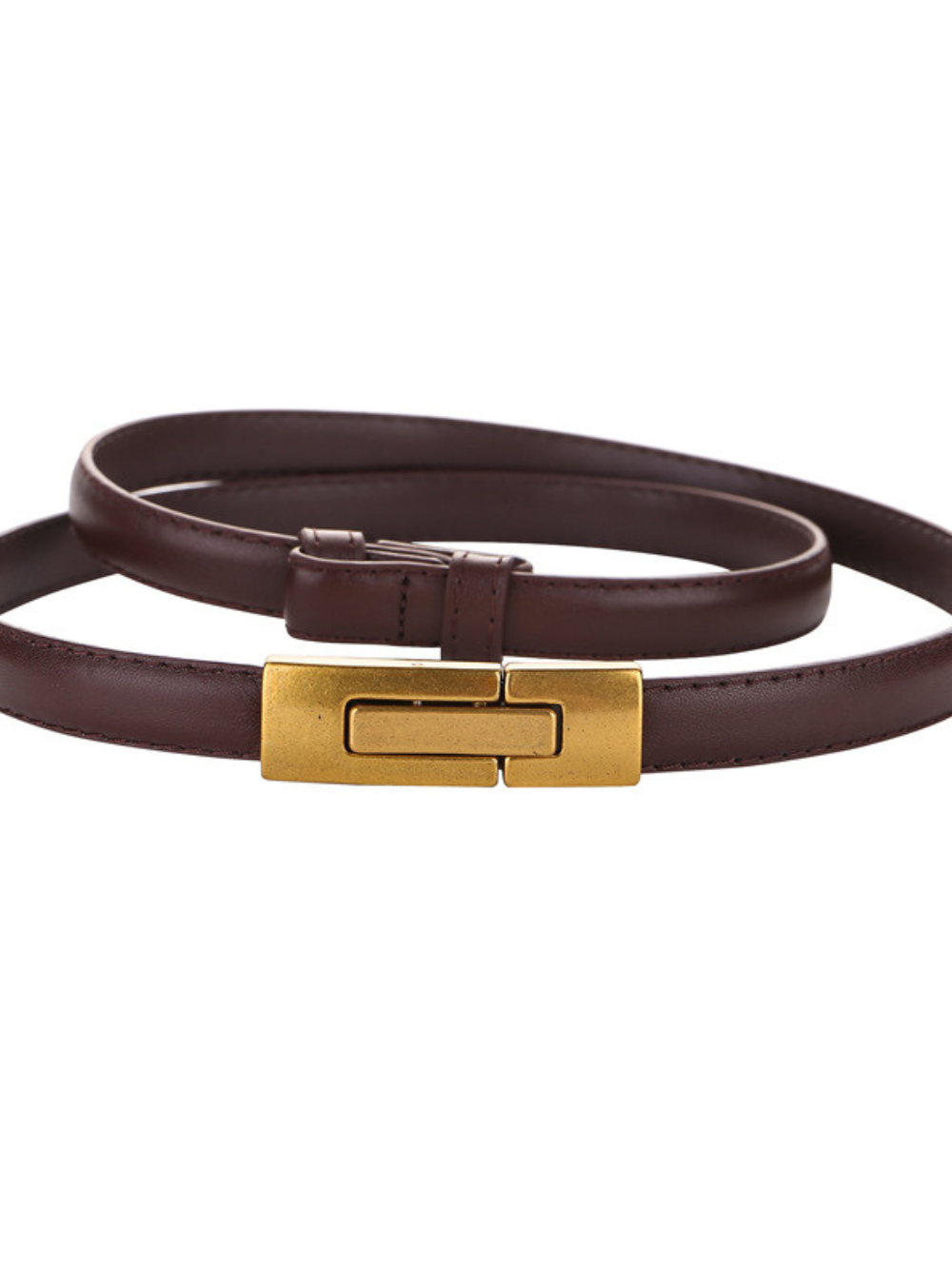 Solvivra Sleek Leather Button Belt