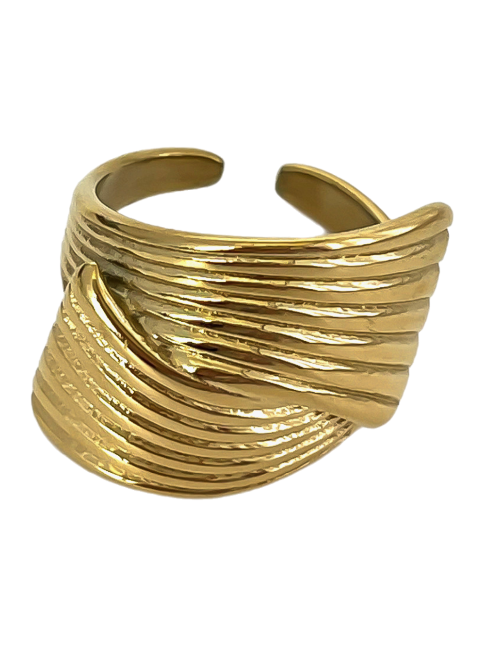 Solvivra Twynn Tides 2-pc Stainless Ring
