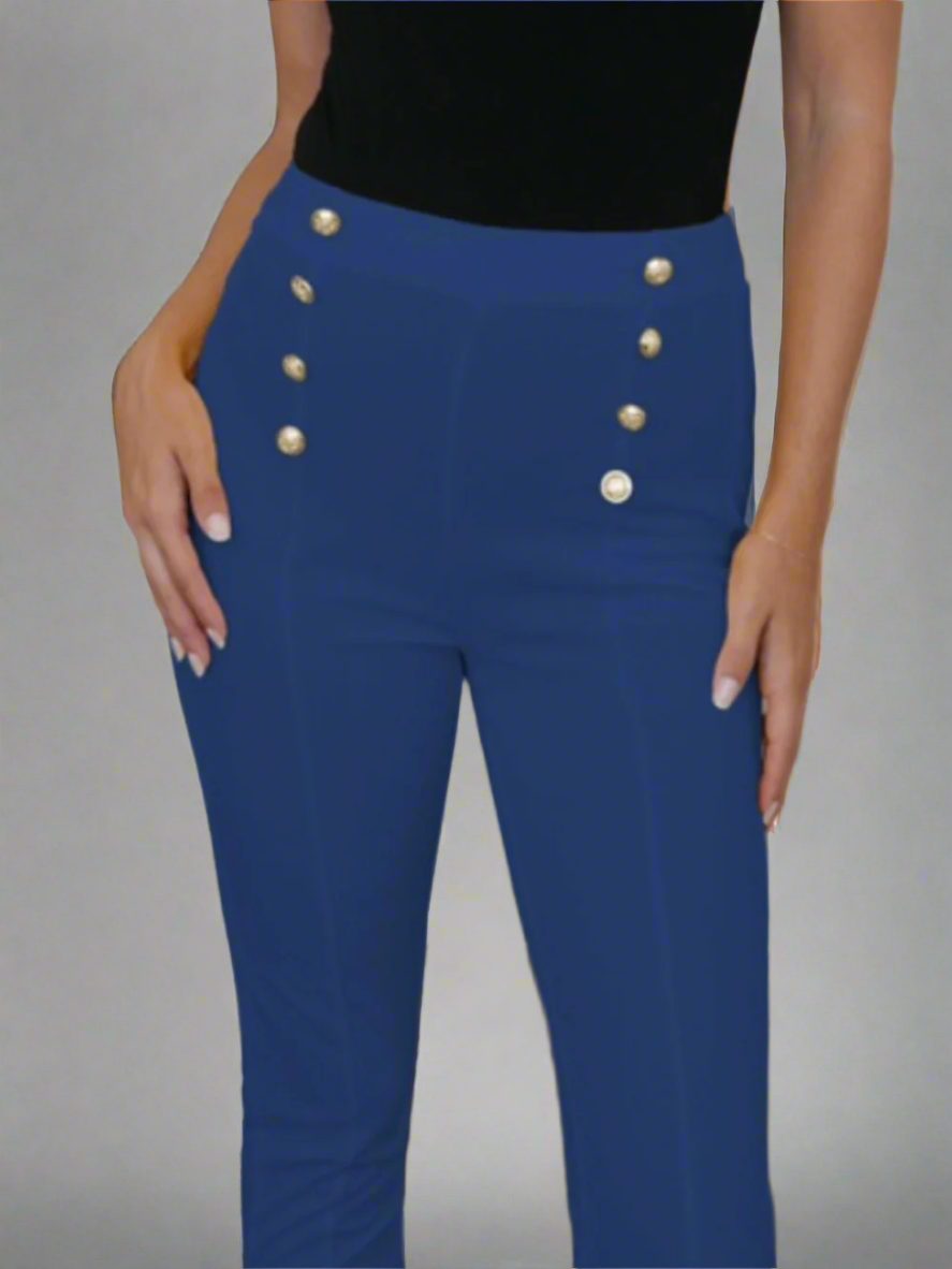 Solvivra Button Hour High Waist Skinny Pants
