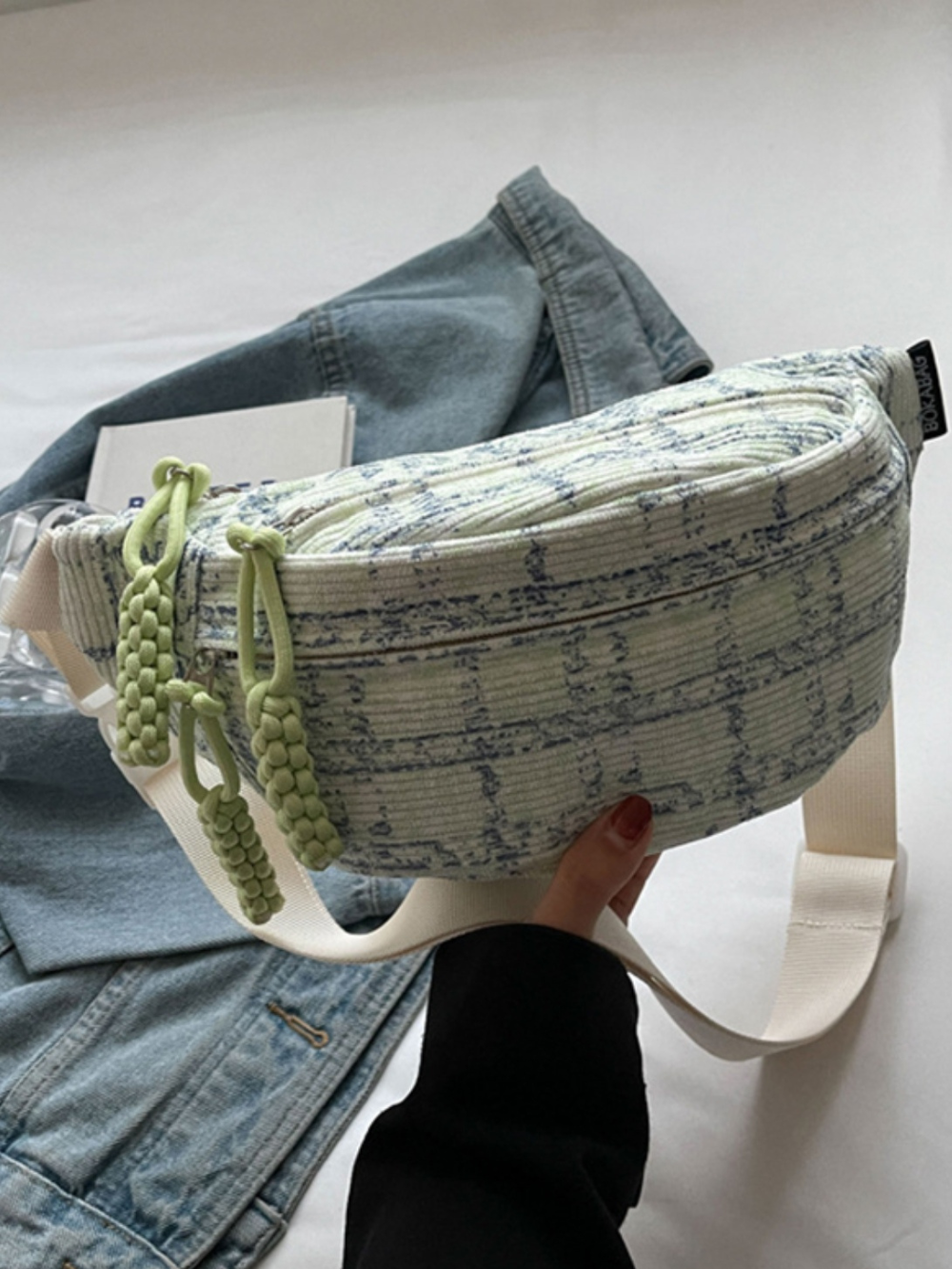 Solvivra Splash Thread Plaid Crossbody Bag