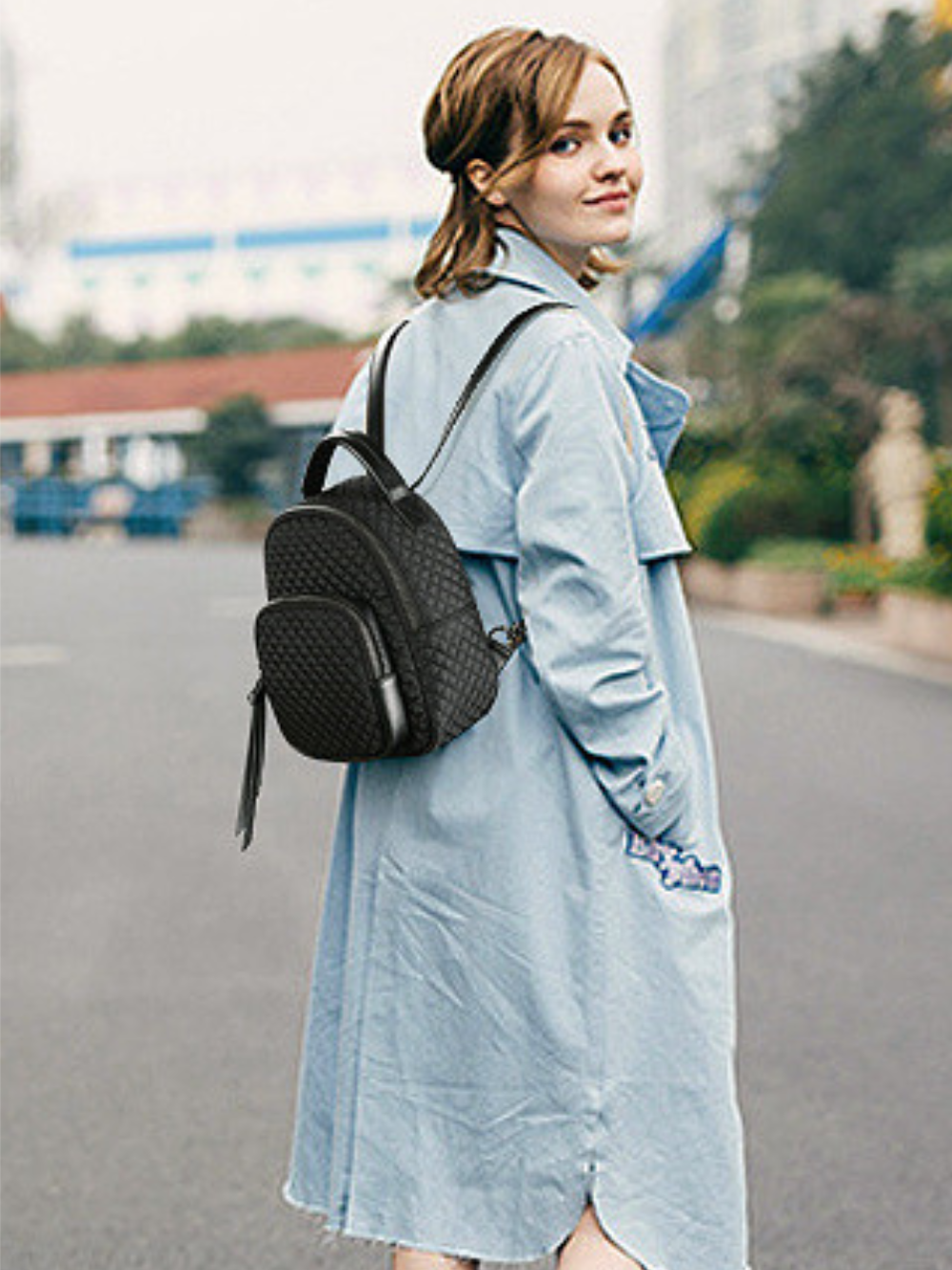Solvivra Grid Line Barrel Small Backpack