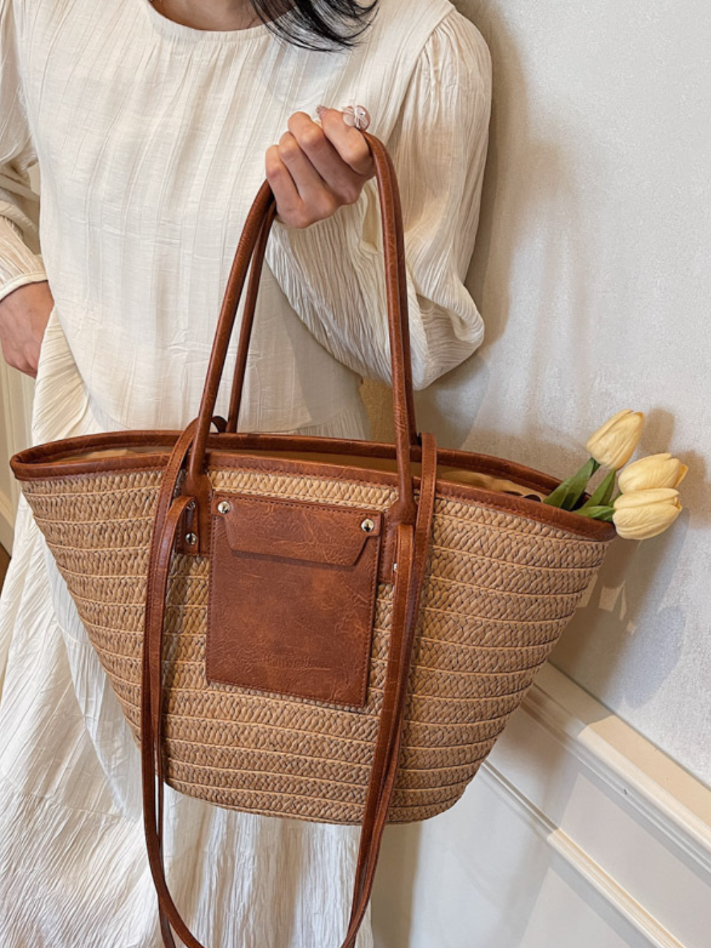Solvivra Sun Weave Straw Handbag