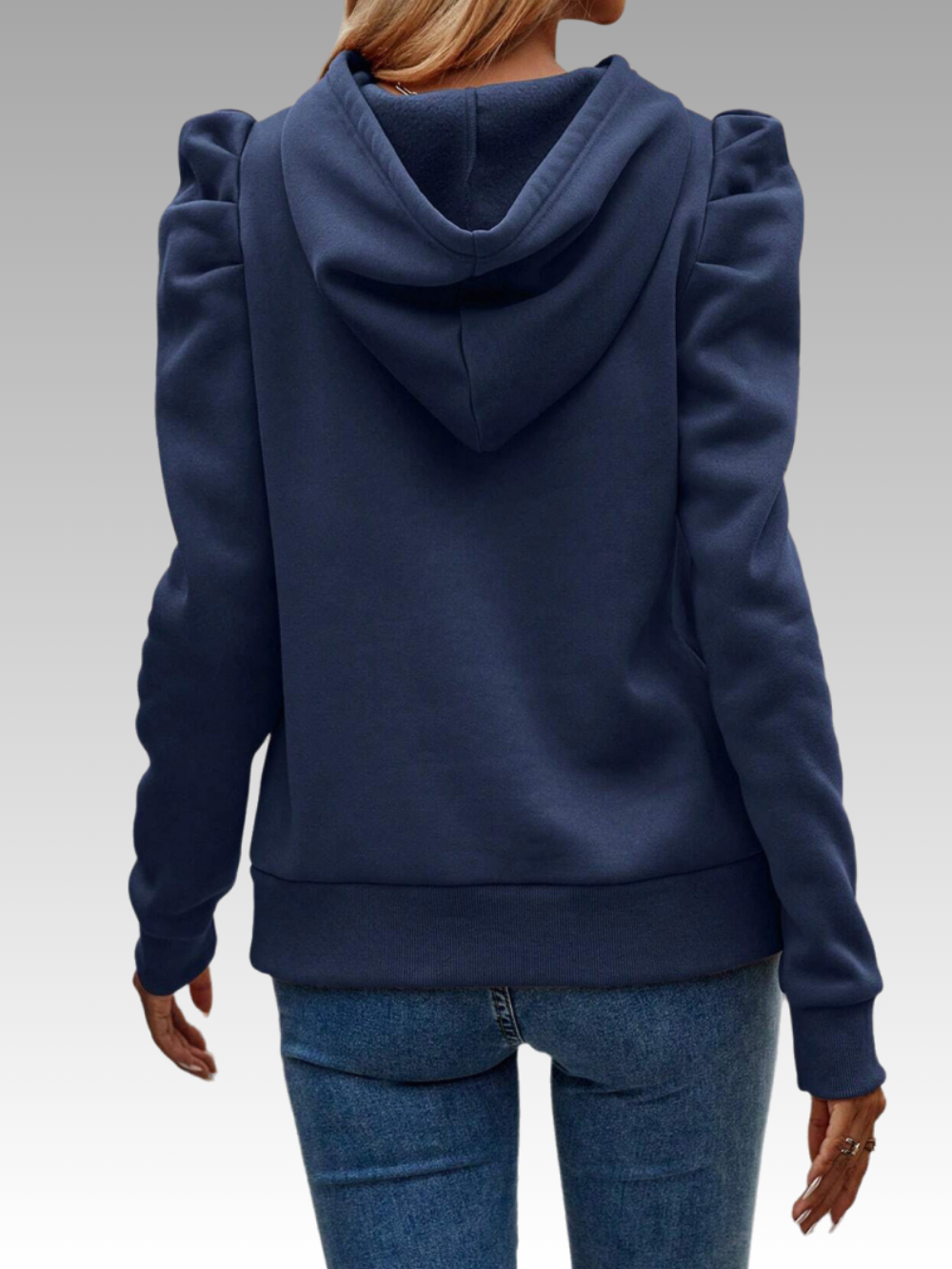 Solvivra Ruched Rhythm Long Sleeve Hoodie