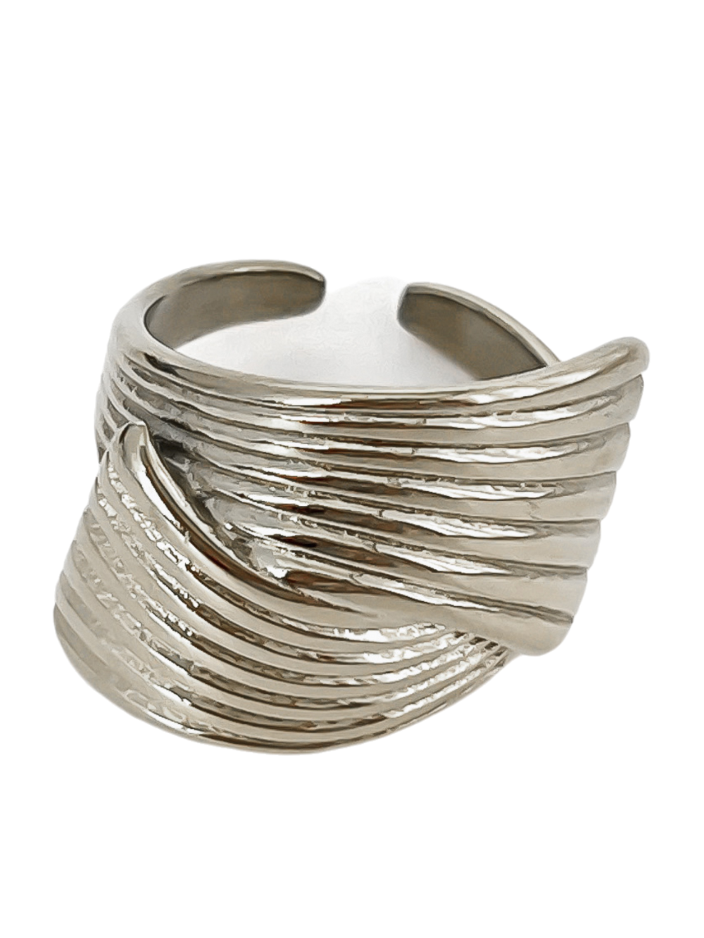 Solvivra Twynn Tides 2-pc Stainless Ring