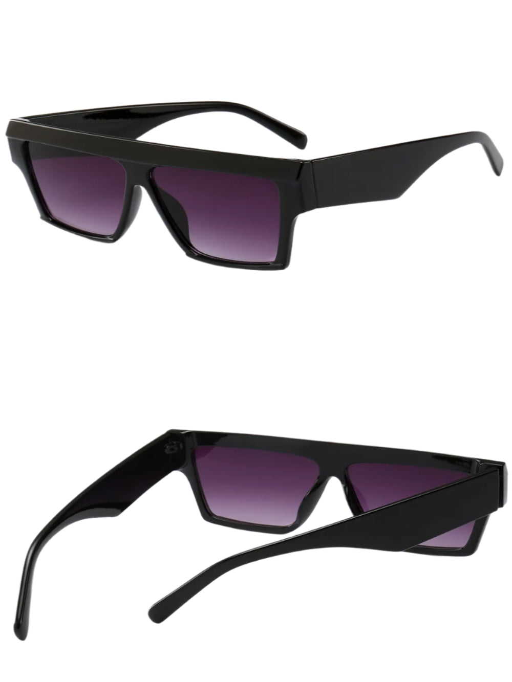 Solvivra Block Phase Flat Top Square Sunglasses