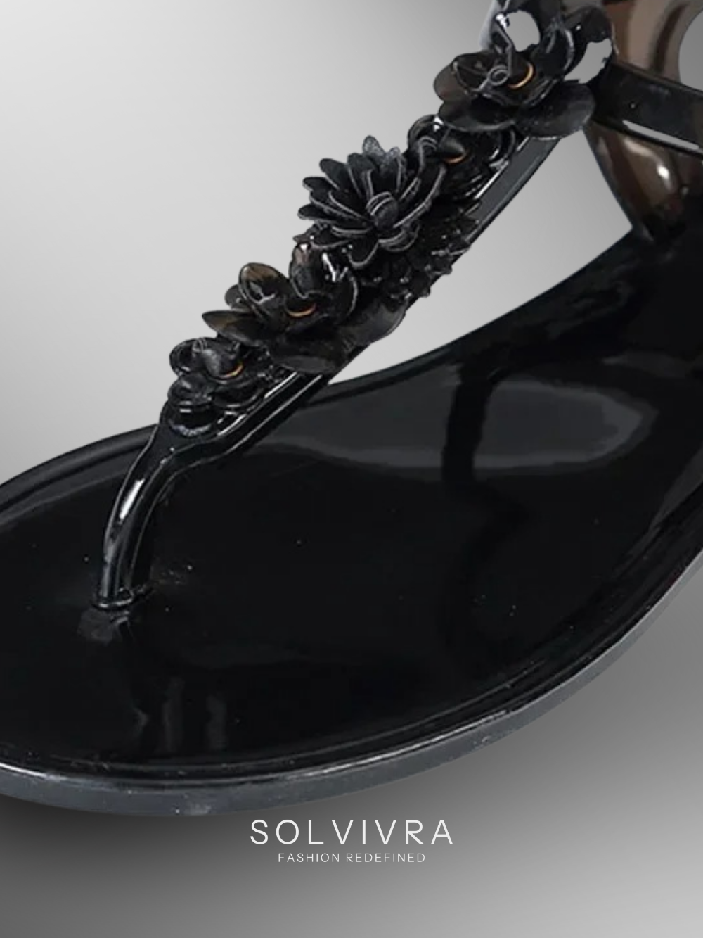 Solvivra Jelly Petal T-Strap Flats