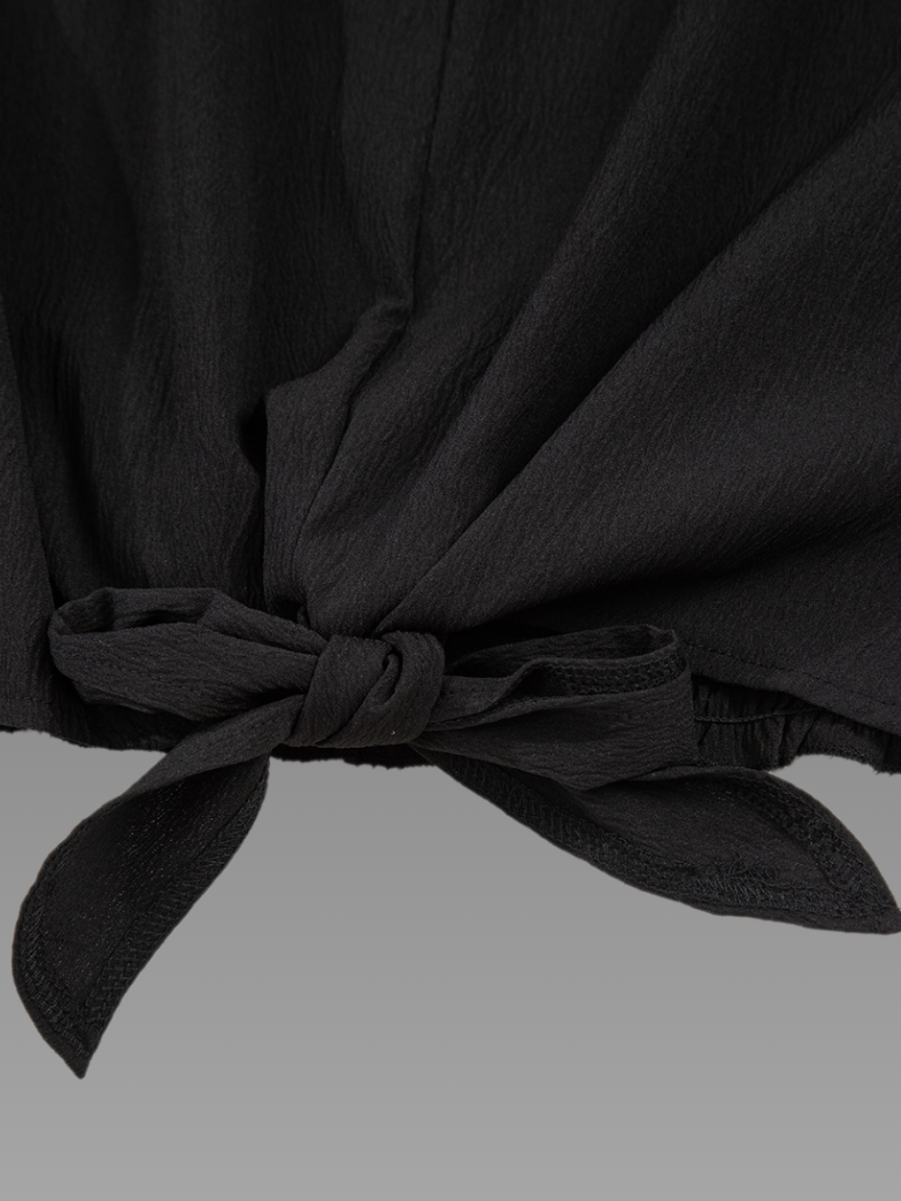 Solvivra Noir Knot Top and Wide Leg Pants Set