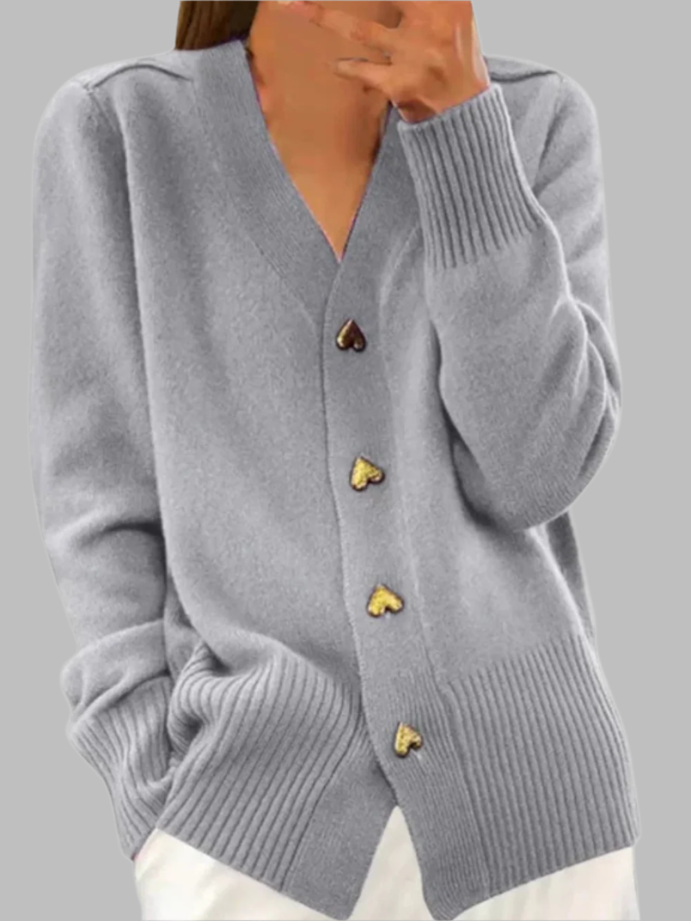Solvivra LoveLoop Button Cardigan